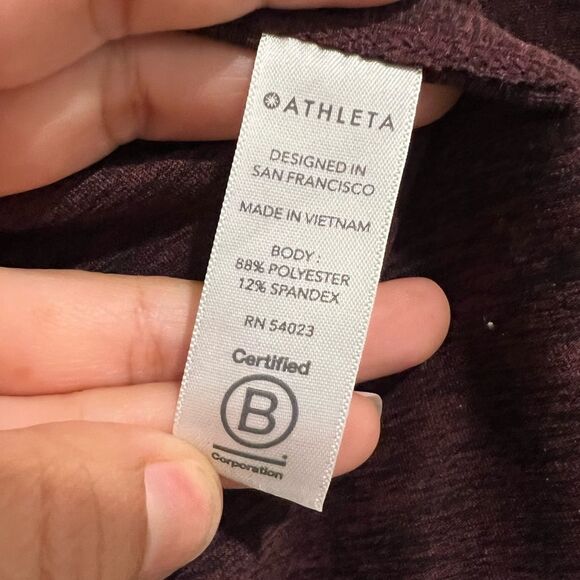 Athleta Women's Uptempo Hoodie Sweatshirt in Burgundy Sz. Small Style 382882 - Picture 7 of 11